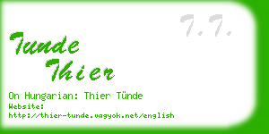 tunde thier business card